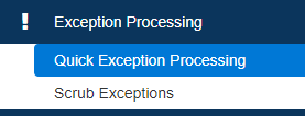 exception processing